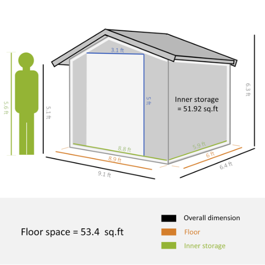 Outdoor Garden Storage Shed Tool House