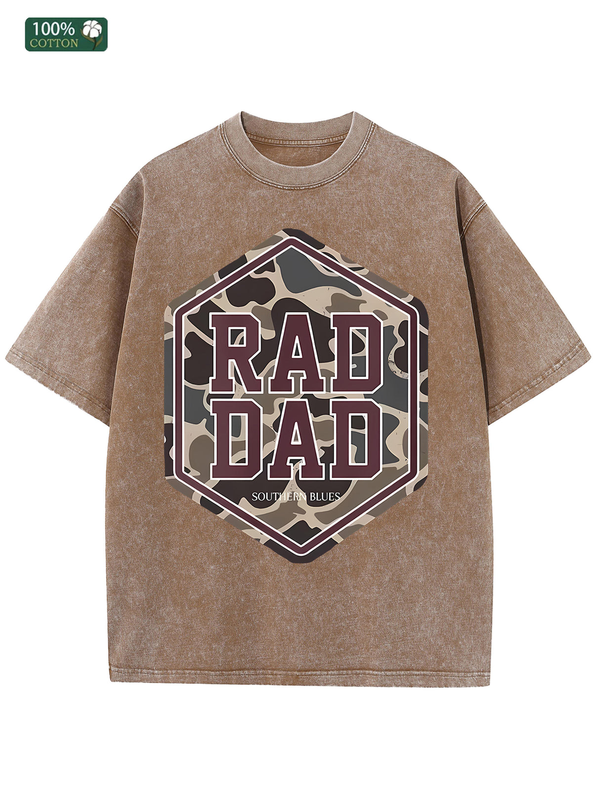 Cotton Men's Washed T Shirt American Casual Ideal Festival Gift - view 2