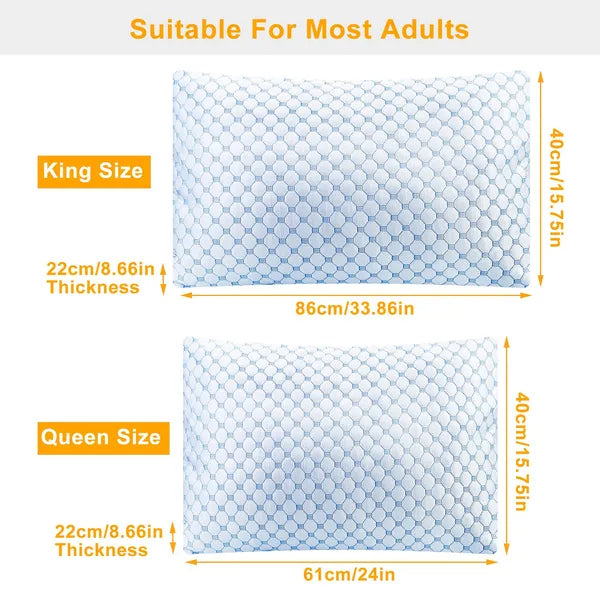 Bed Pillows Cooling Memory Foam Pillow Ventilated With Cooling Gel Infused Memory Foam Heat Reducing Cooling Fiber - view 3