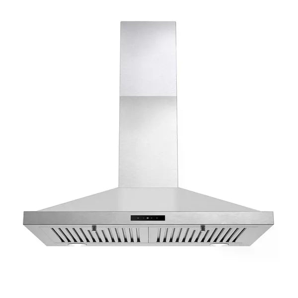 Range Hood 30 Inch, Vent Hoods 30 Inch Stainless Steel, 450 CFM Ductless/Ducted Convertible Kitchen Hood With LED Light