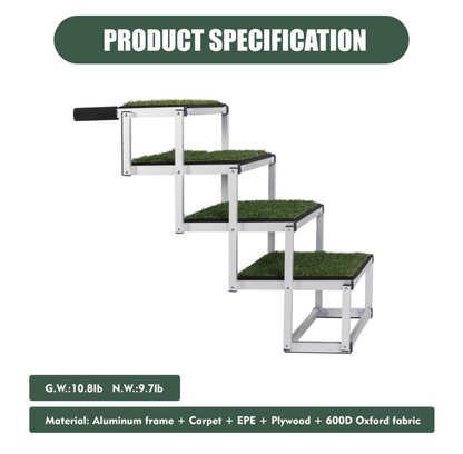 Foldable Dog Ramp For Cars, SUVs, Trucks, Portable Pet Dog Stairs For Large Dogs With Non-Slip Surface & Reinforced - view 6