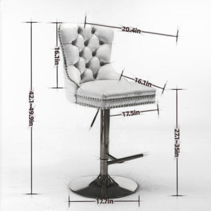 Aged And Retro PU Swivel Barstools Adjusatble Seat Height From 26-33 Inch - view 3