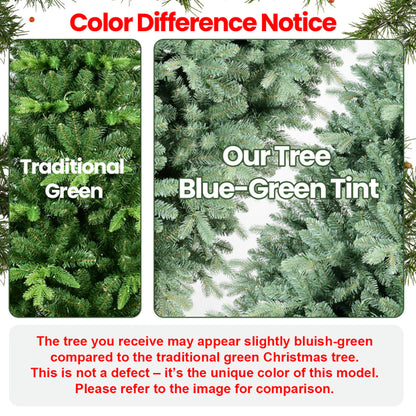 Artificial 6ft Blue Green Tint Christmas Tree With 1390 PE PVC Mixed Branch Tips, Memory Wire Iron Wire - view 6