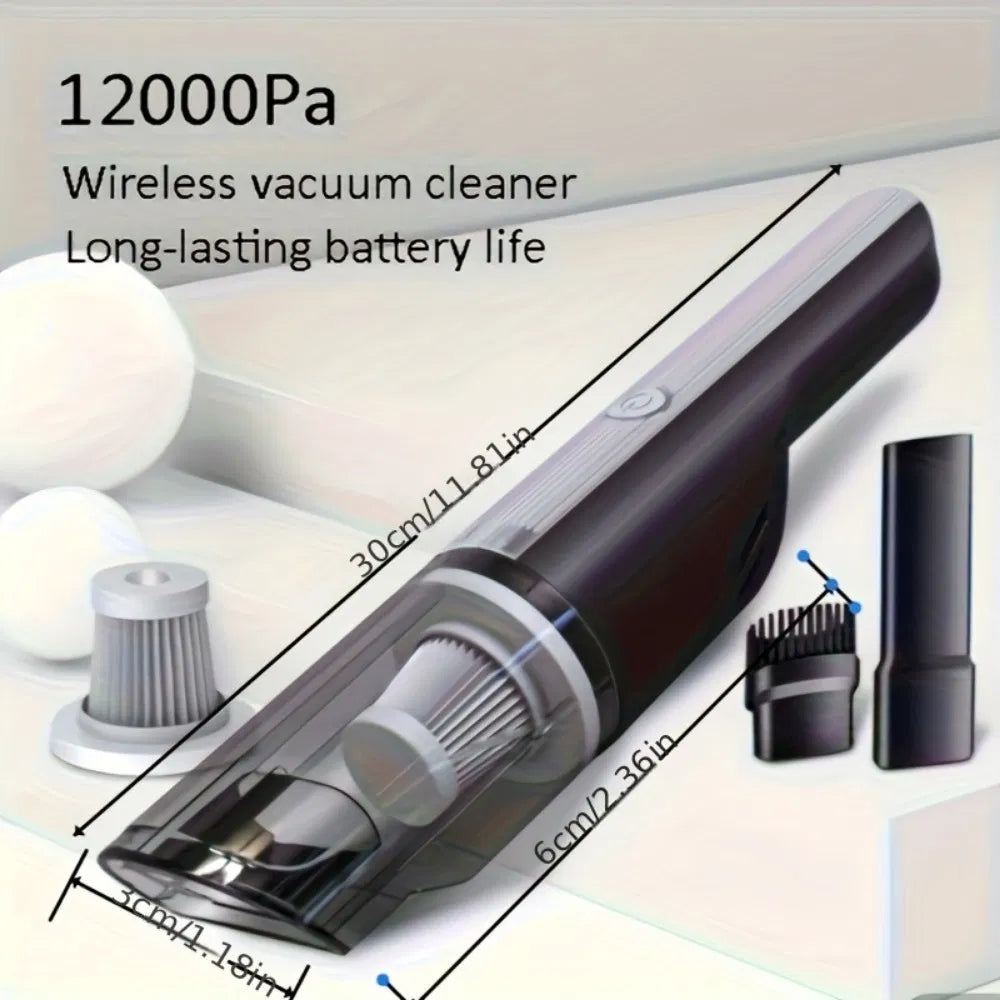 Wireless Silver Car vacuum cleaner wireless car with strong suction handheld vacuum cleaner small mini rechargeable - view 4