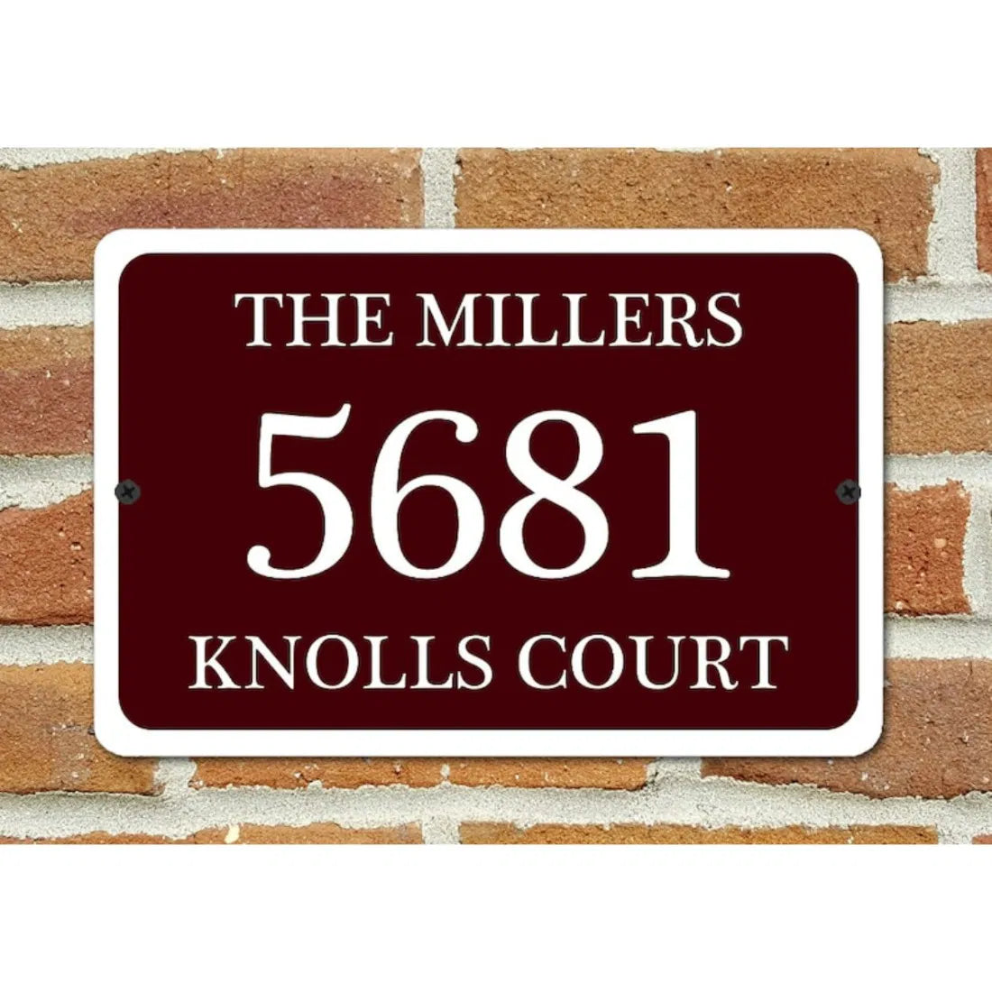 Custom Home Address Metal Plaque Personalized House Number Sign