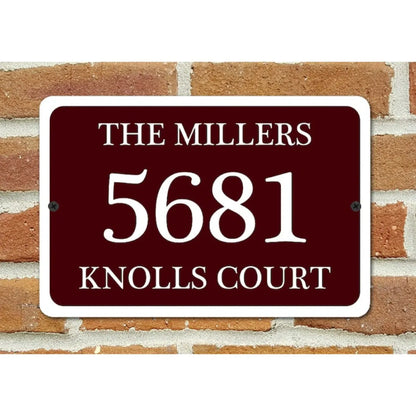 Custom Home Address Metal Plaque Personalized House Number Sign