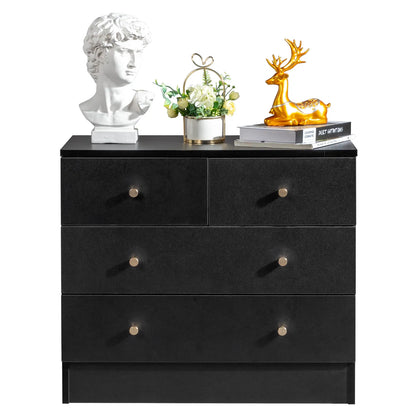 Modern Simple 4-Drawer Dresser Black - view 9