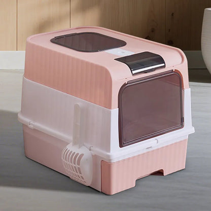Fully Enclosed Magic Cube Litter Box, Top&Front Entry, Pull-Out Drawer, Anti-Splash Odor Control, Large For Big Cats - view 9