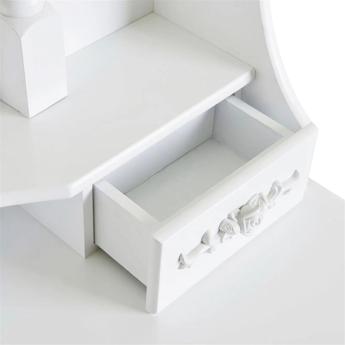 Modern Concise 4-Drawer 360-Degree Rotation Removable Mirror Dresser White =32759839 - view 7