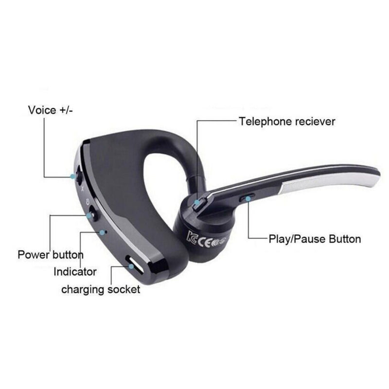 Bluetooth Earpiece Wireless Headset Noise Cancelling Headphones Driver Trucker - view 5