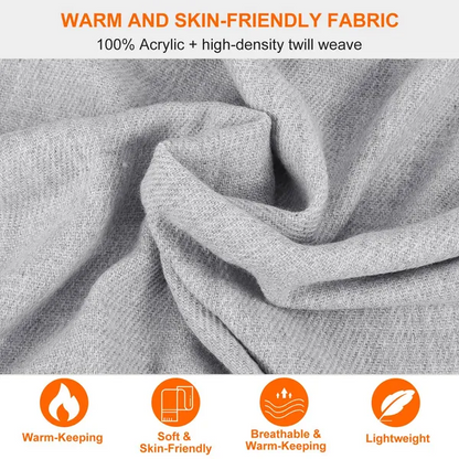 Mens Womens Oversize Cashmere Wool Shawl Wraps Blanket Winter - view 3