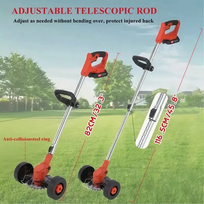 Cordless Electric Weed Wacker Portable Grass Trimmer With 3 Blade Types And 2 High Capacity Batteries Powerful Lawn - view 7