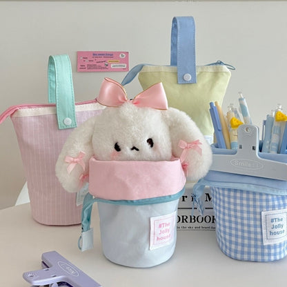 Foldable Standing Pencil Pen Case With Compartments Large Capacity Pencil Pouch Bag School Aesthetic Supplies For Girls - view 2