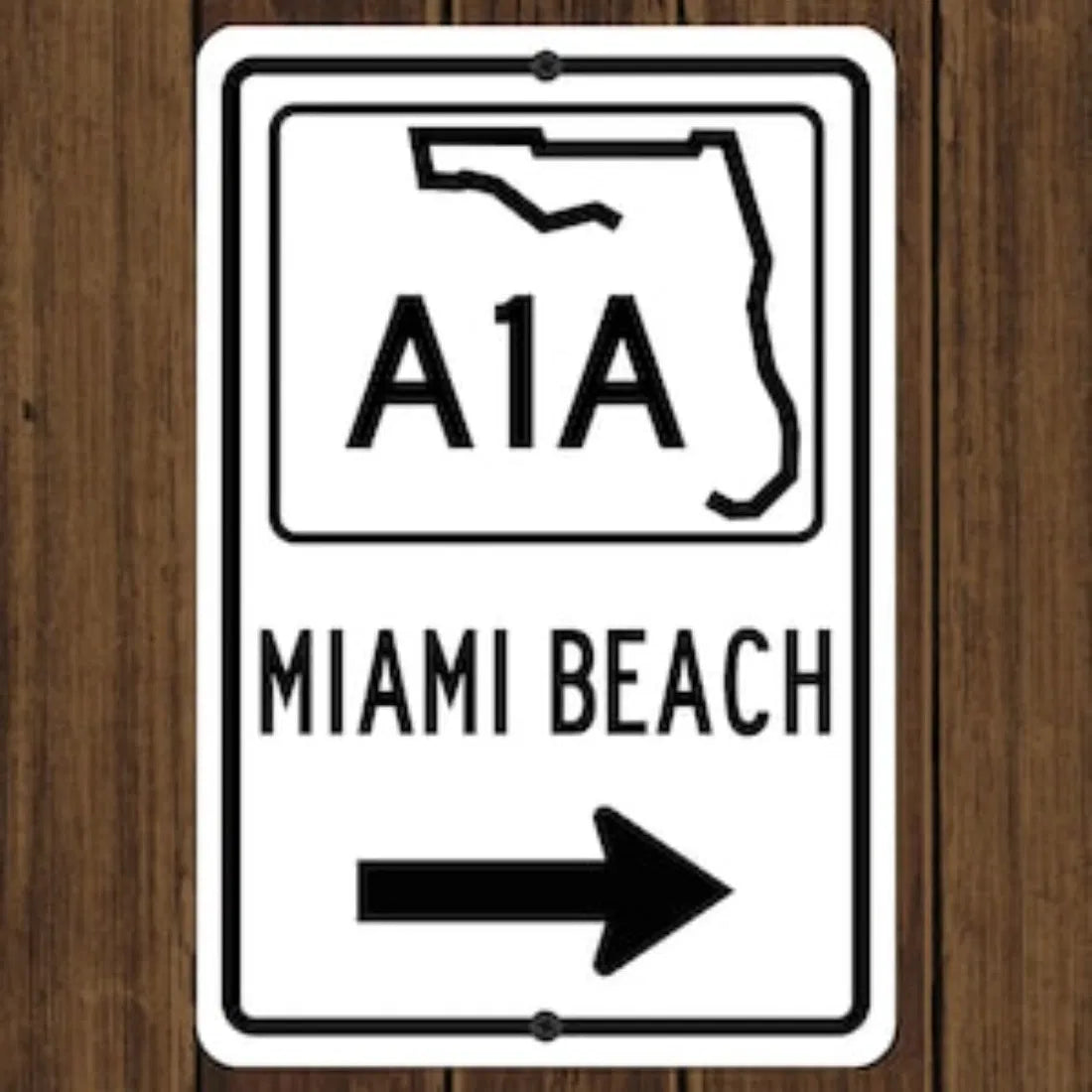 Miami Beach Florida Highway Sign Metal Wall Decor Souvenir Art - view 5