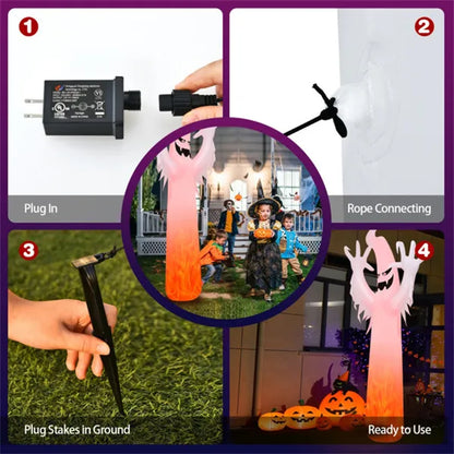 12 Feet Halloween Inflatable Decoration With Built - view 8