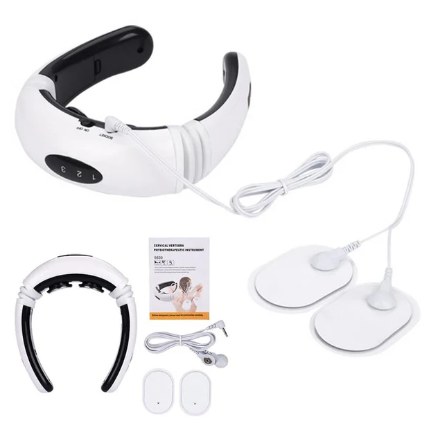 Electric Cervical Pulse Neck Massager Muscle Relax Massage Magnetic Therapy US - view 2
