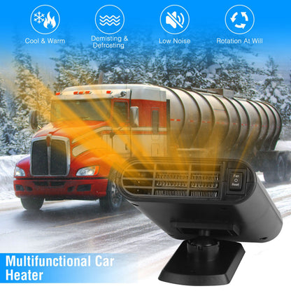 24V Car Truck Heater -200W Fast Heating & Fan Mode, 360° Adjustable - view 4
