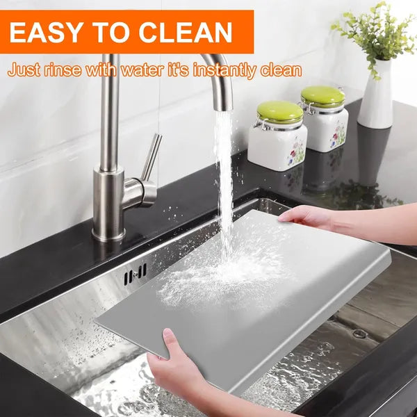 Stainless Steel Cutting Board With Lip For Kitchen Chopping Boards For Countertop Large Metal Cutting Board Over Sink - view 6