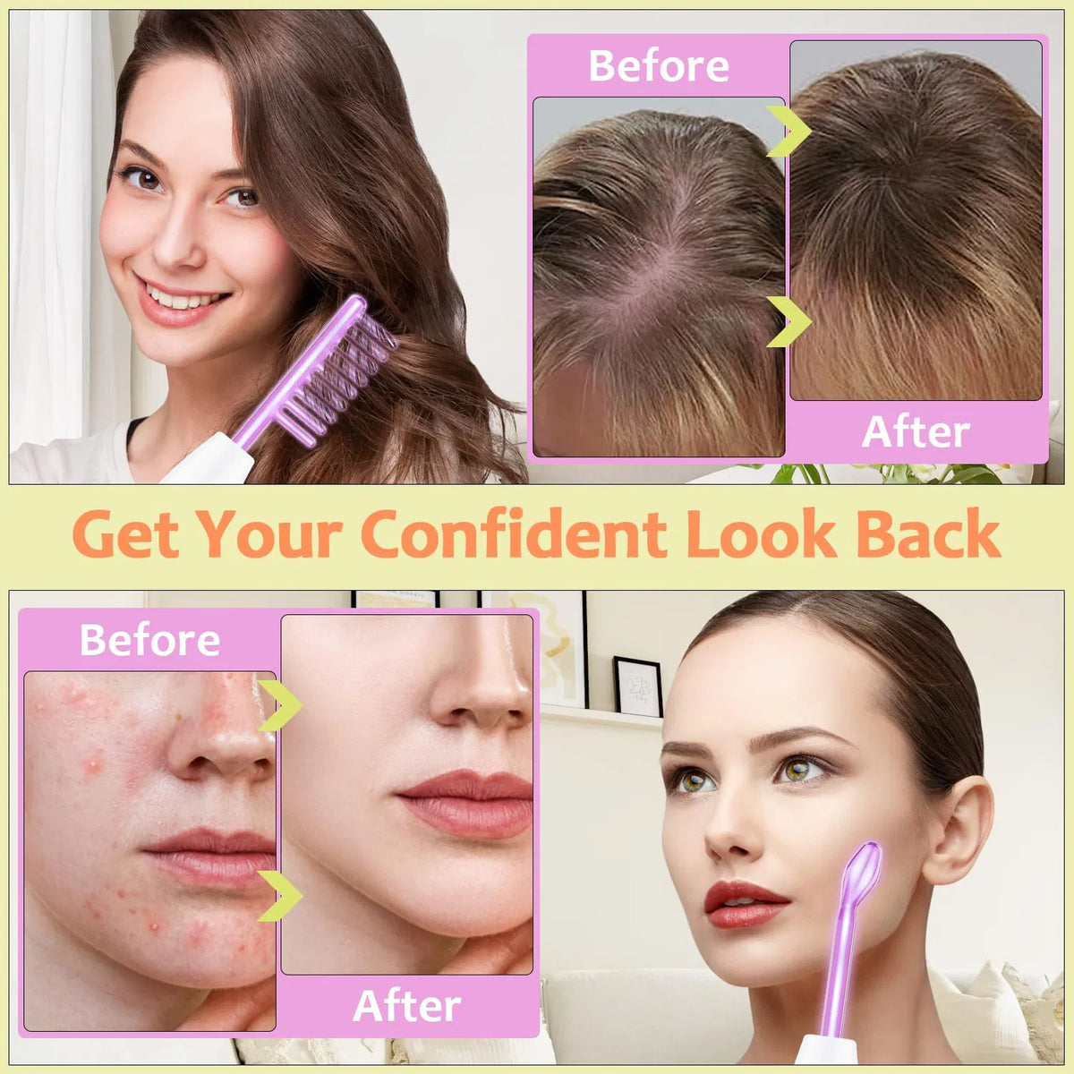 High Frequency Wand 'C Violet Portable Skin Therapy Machine For Anti-Aging - Skin Tightening - Wrinkle Reducing - view 3