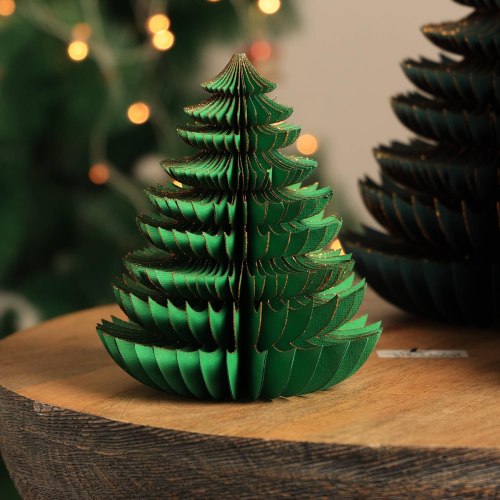 Handmade Green Paper Tree Festive Holiday - view 3