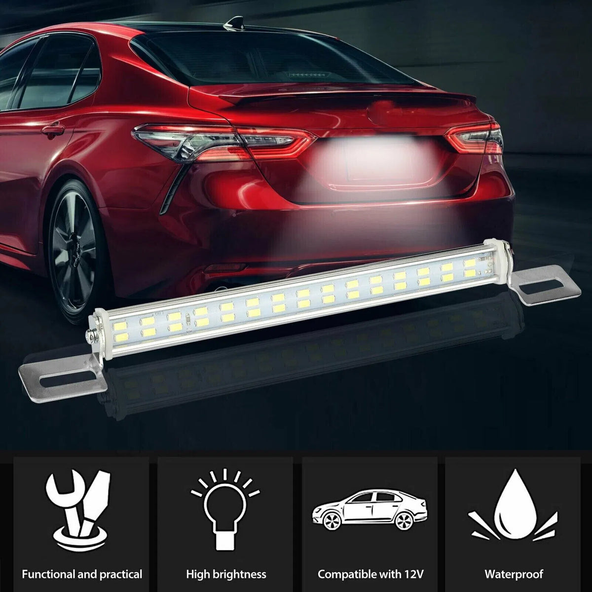 Universal License Plate LED Back Up Light for Car SUV Truck RV 6000K Super White - view 9