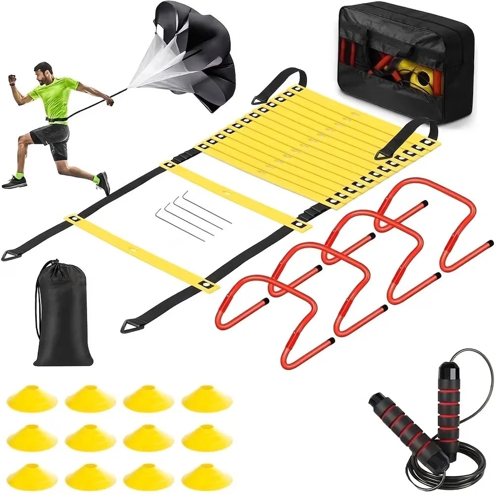 Professional Agility Ladder Training Set For Speed & Footwork - Adjustable Fitness Equipment With Carry Bag - view 4
