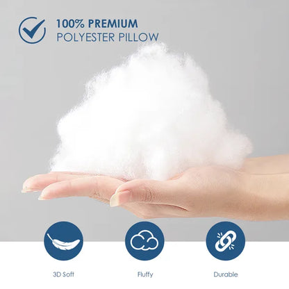 White Square Pillows 2-pack With Bubble Wrap Suitable For Bed Cushions, 18X18 Inches, Sofa Cushions, Patio Cushions - view 4