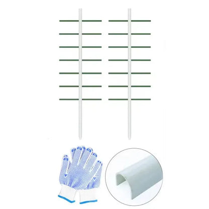 1PC 1.64FT*4FT White U-shaped Tube Climbing Trellis, Garden Flower Stand, Vegetable Climbing Trellis