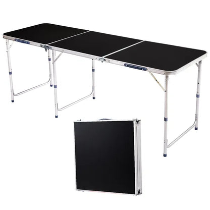 6ft Aluminum Alloy Folding Table Black