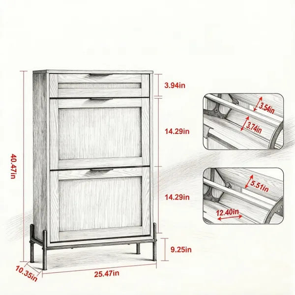 Classic Shoe Storage Cabine With Space-Saving - view 5