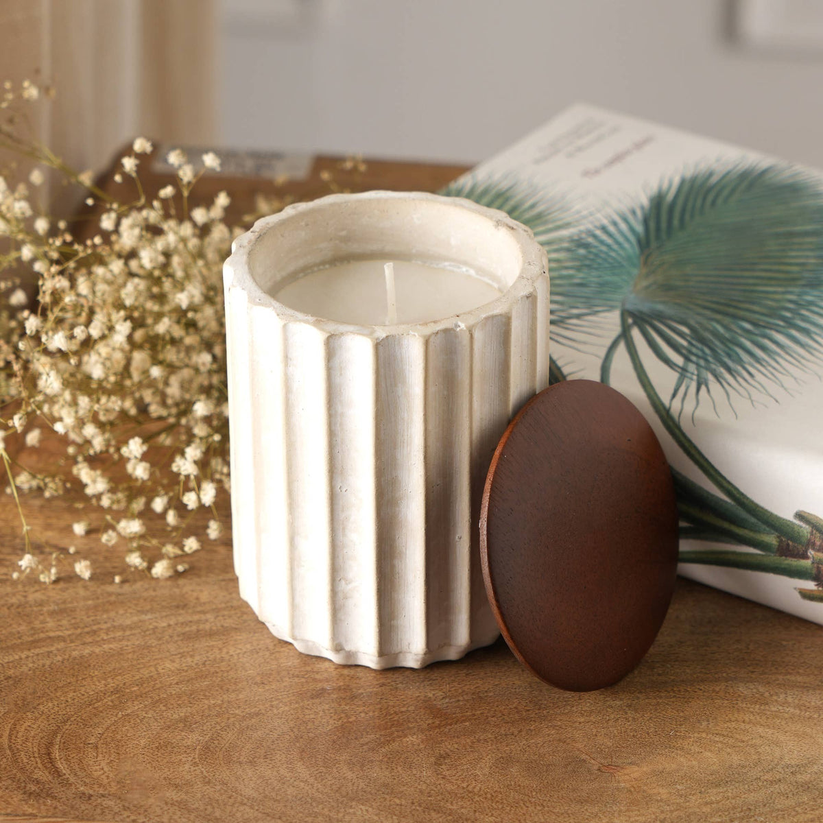 Jar Candle Ecomix Wax Fill With Wooden Lid - Vanilla Lavender, 6oz