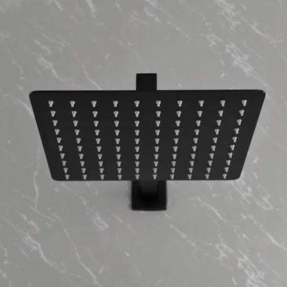 Brass Matte Black Shower Faucet Set Shower System 10 Inch Rainfall Shower Head with Handheld Sprayer Bathroom Luxury - view 6
