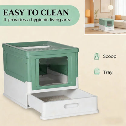 Stainless Steel Enclosed Litter Box for Cats - view 8