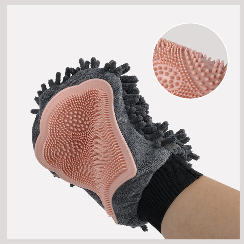 Pet Bathing Brush 2-in-1 Grooming Glove Elegant Dog Grooming Tool For Brushing, Massaging - view 6