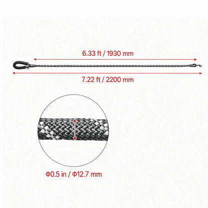6ft Heavy Duty Dog Leash, Strong Nylon Rope Leash with Padded Handle & Reflective Threads - view 4