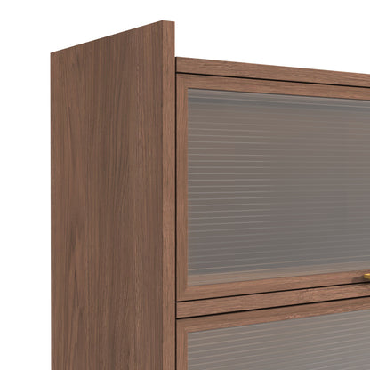 57'' Tall Metal 4 Flip Doors Cabinet, With Ample Storage Space For Bedroom, Office, Living Room, Hallway - view 3