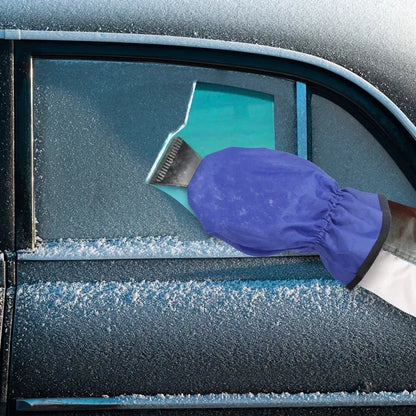 Ice Scraper Glove Car Windshield Snow Scraper Remover Glove Lined Of Fleece Winter Ice Scraper Mitt - view 2