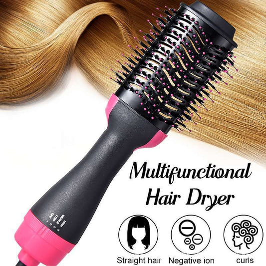 Multifunctional Hair Dryer Hot Air Brush Style Women Hair Straightener Curler One Step Electric Blow Dryer Brush - view 2