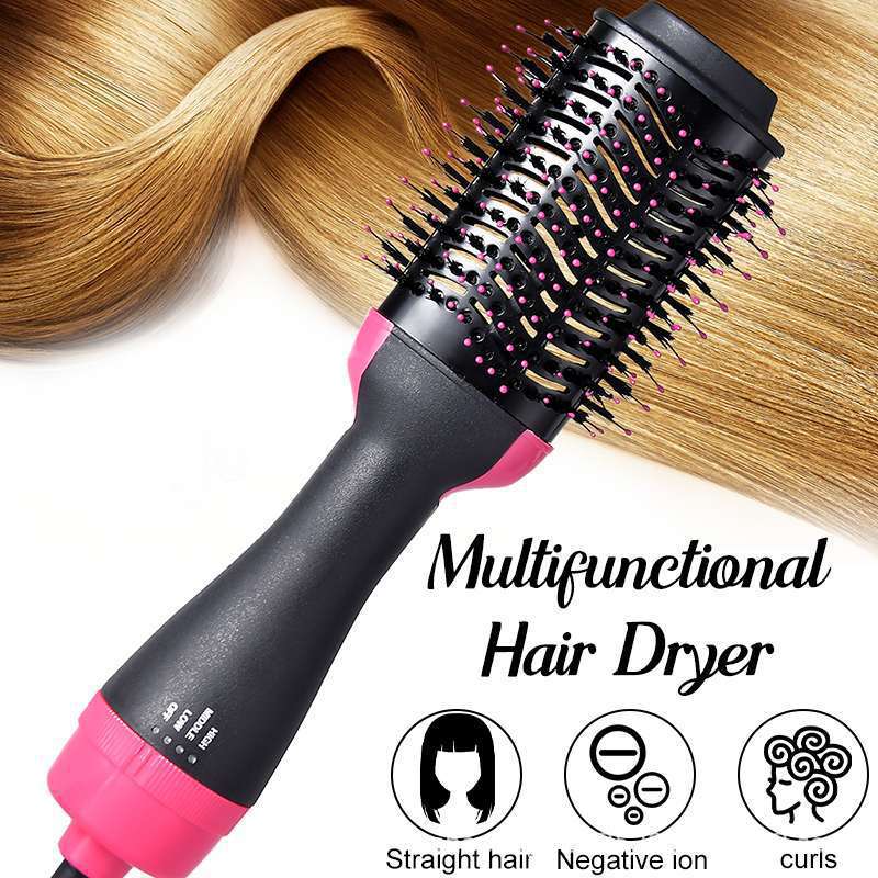Multifunctional Hair Dryer Hot Air Brush Style Women Hair Straightener Curler One Step Electric Blow Dryer Brush - view 2