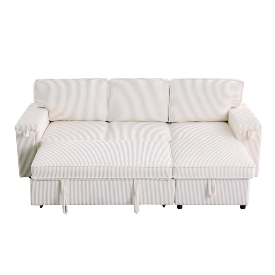 Upholstery Sleeper Sectional Sofa With Storage Space - view 7