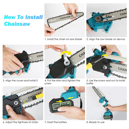 2-in-1 Cordless Pole Saw & Handheld Chainsaw, 1200W Brushless Motor With 2×3000mAh Batteries - view 2