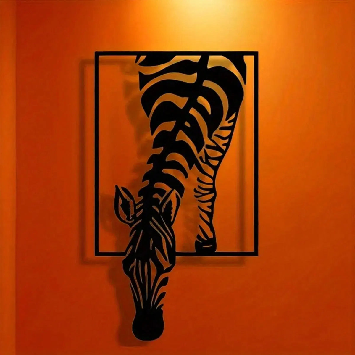 1 pieces Ultra practical minimalist zebra metal wall art, handmade iron stripe decoration - view 6