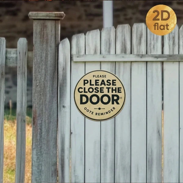 1pc Metal Iron Sign 7.87x7.87 Inch Please Close The Door, "the Door, 2D" Printed - view 4