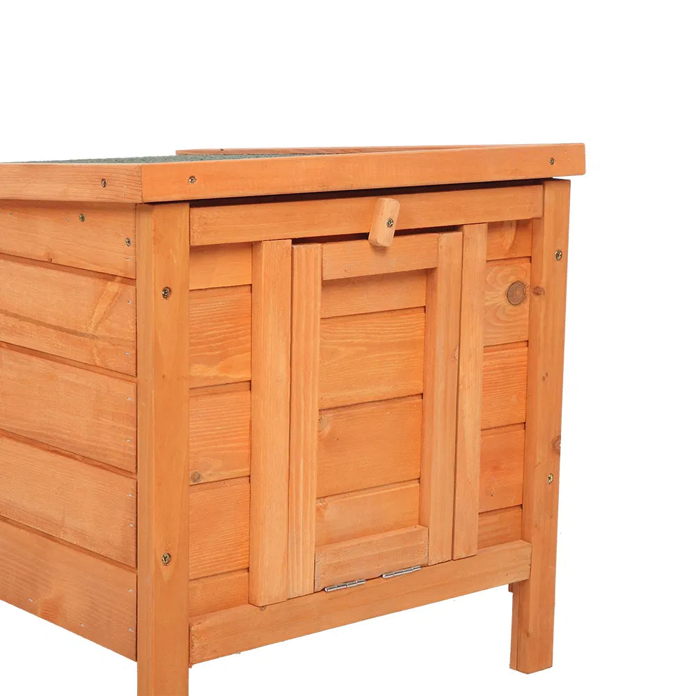 20-inch Removable Roof, Waterproof, Green Asphalt Roof, Cedar Wood, Wooden Chicken and Rabbit Cage - view 5
