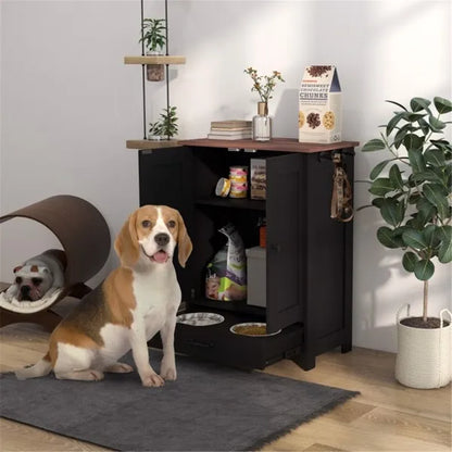 Dog Food Storage Cabinet-Black - view 4