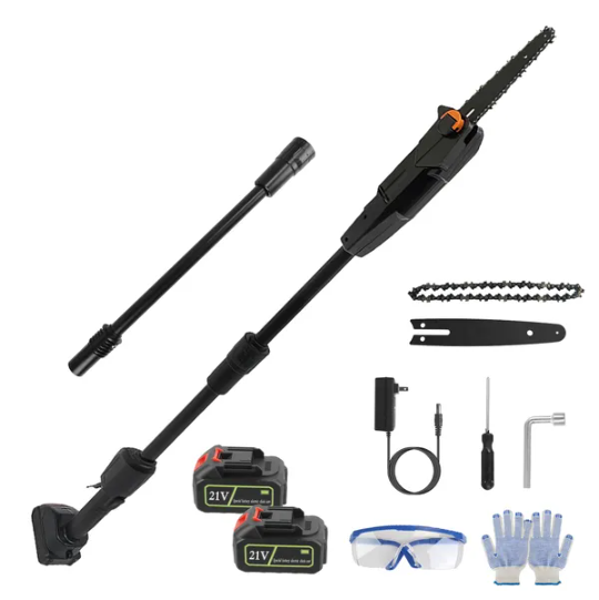 6in Cordless Pole Saw 7.4FT Maximum Extendable Length 35FT S Speed Electric Pole Chainsaw 2Pcs 3.0Ah Batteries - view 2