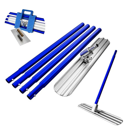 Bull Float Concrete Tools,48''×8'' Magnesium Aluminum Alloy Concrete Float with 4 Combinable Handles