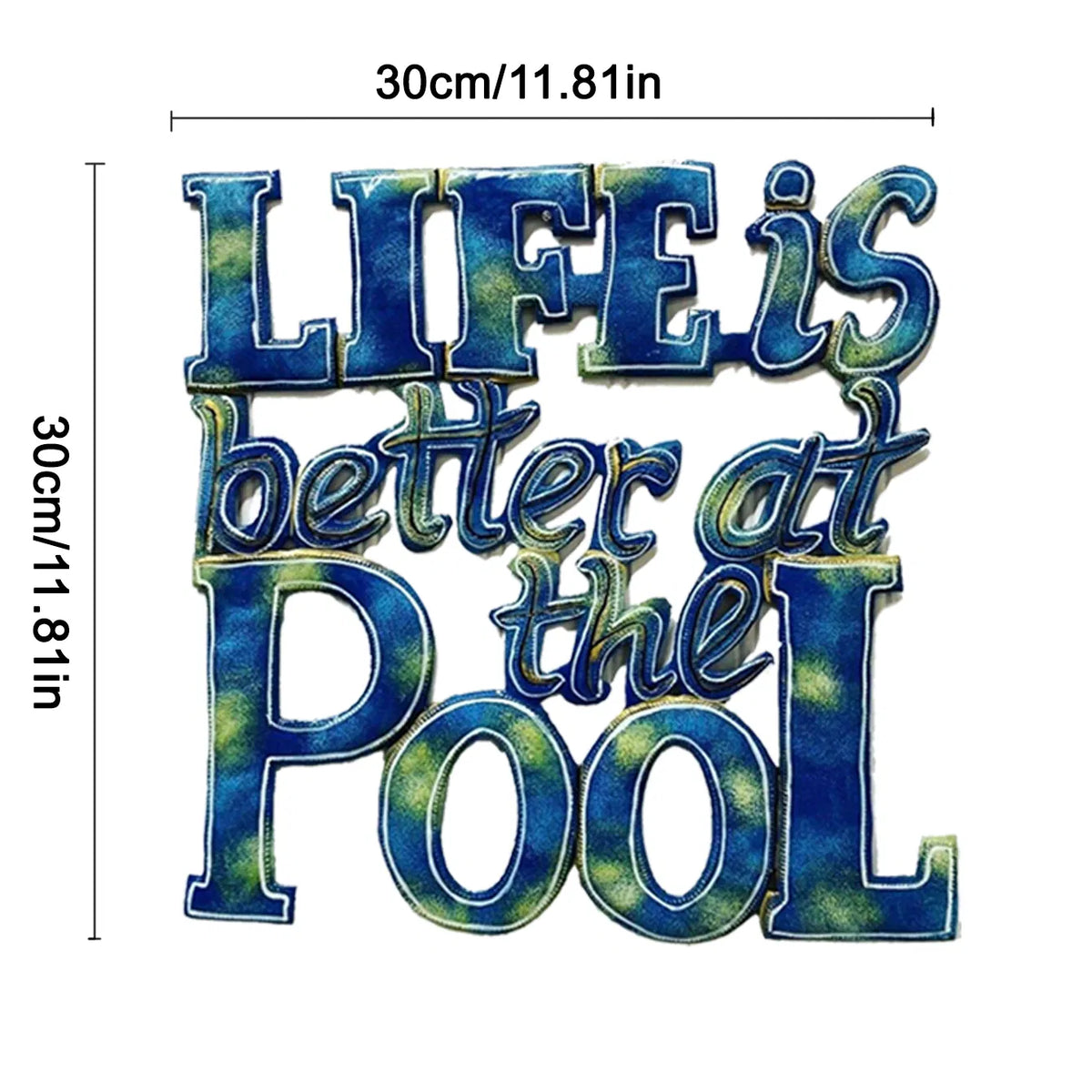 Tropical Coastal Summer Poolside iron Wall Art Decor - view 5