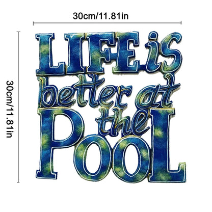 Tropical Coastal Summer Poolside iron Wall Art Decor - view 5