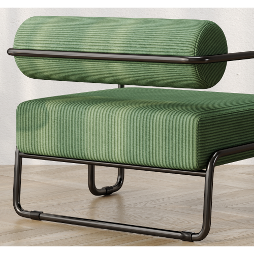 27inch L Living Room Iron Sofa Chair, Lazy Individual Chair, Balcony Leisure Chair,Modern, Small Space - view 2